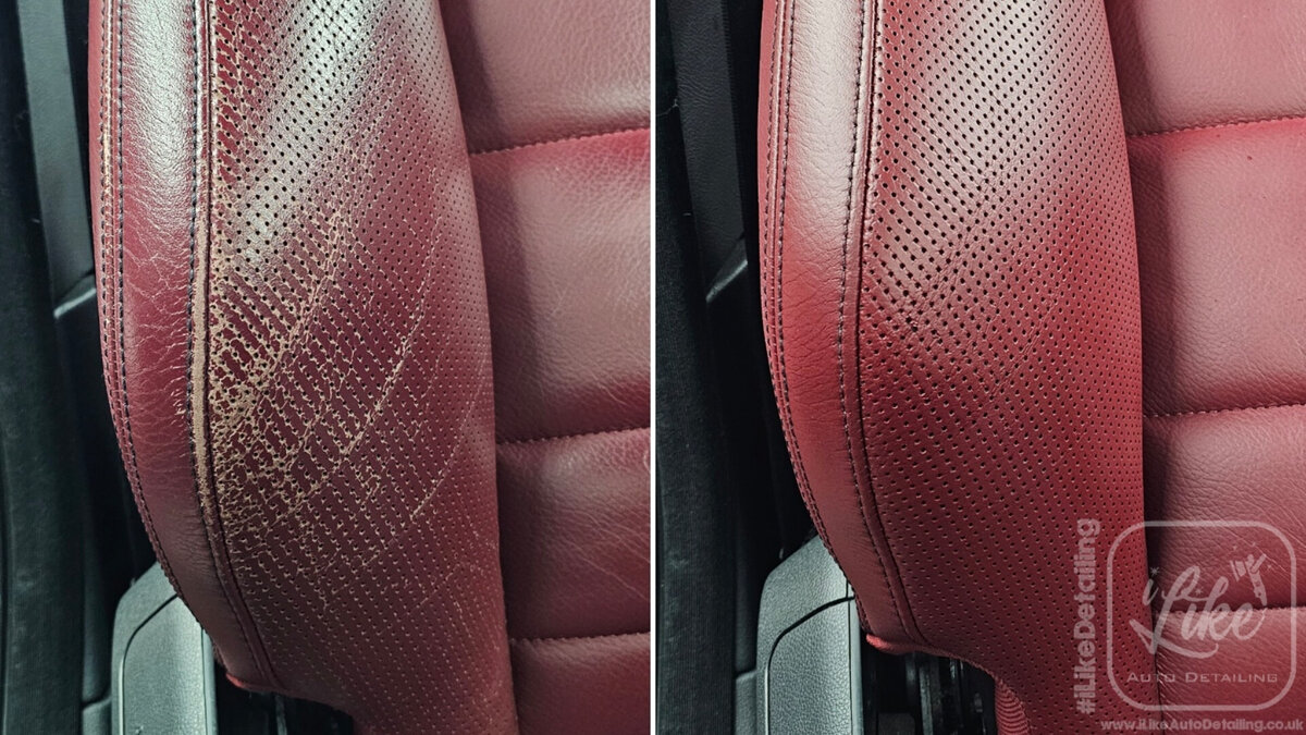 Seat repair before and after