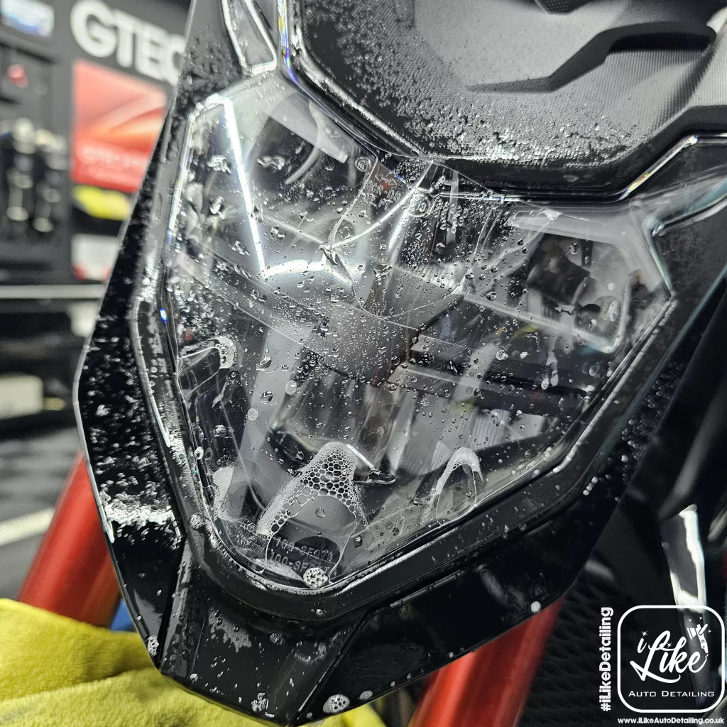 Motorbike headlight PPF protection